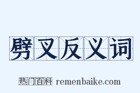 劈叉反义词是什么意思的图片